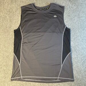 Tapout Mens Large Sleeveless Athletic Training Workout Tank Top‎ Gray